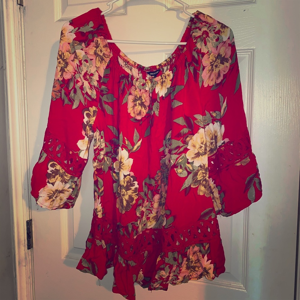 Plus Size off the shoulder blouse